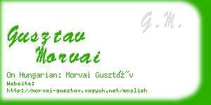 gusztav morvai business card